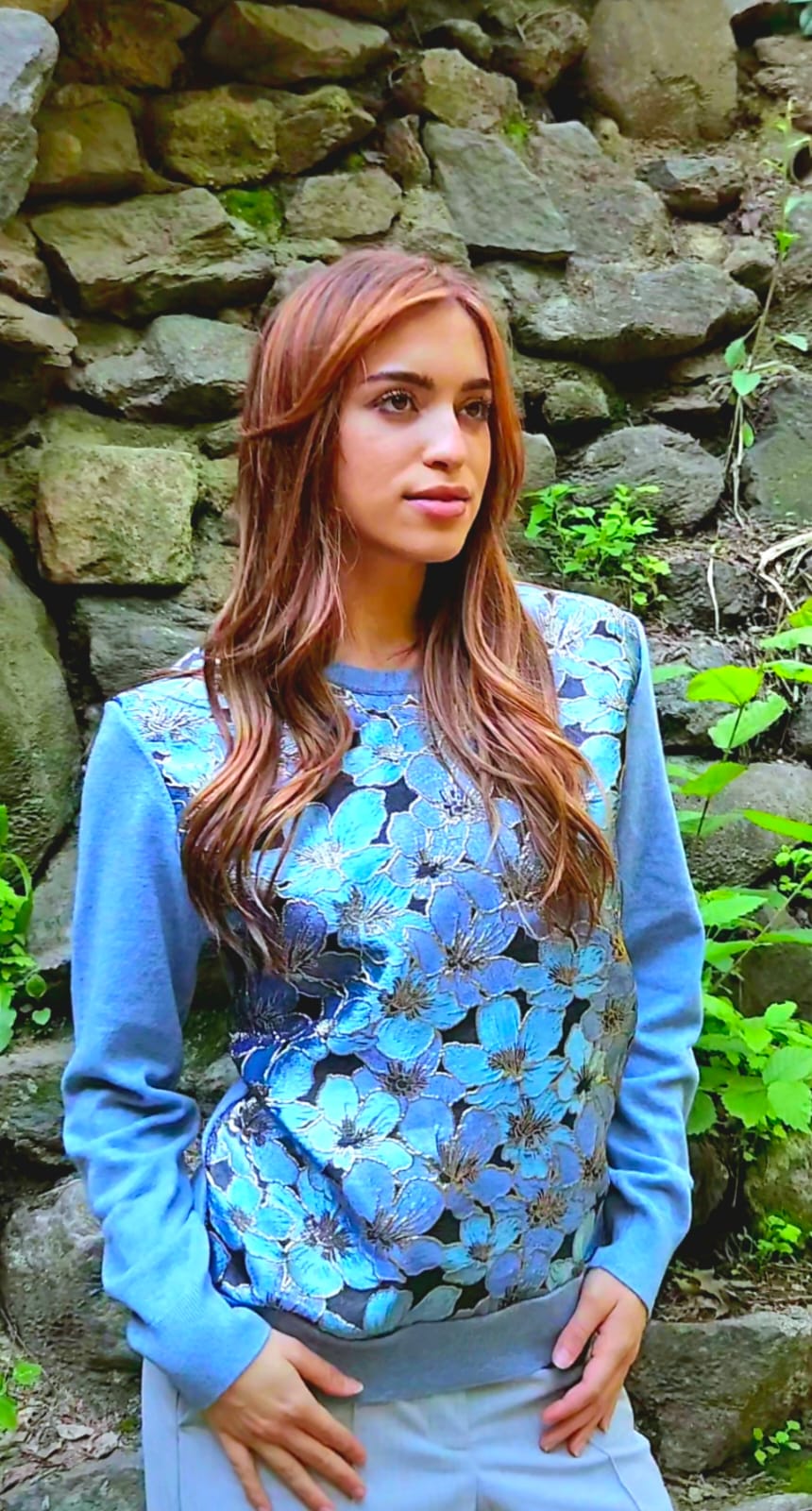 Baby blue crewneck sweater