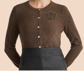 Crewneck Cardigan - Crowns